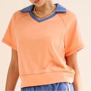 NEW Peach and Blue Top